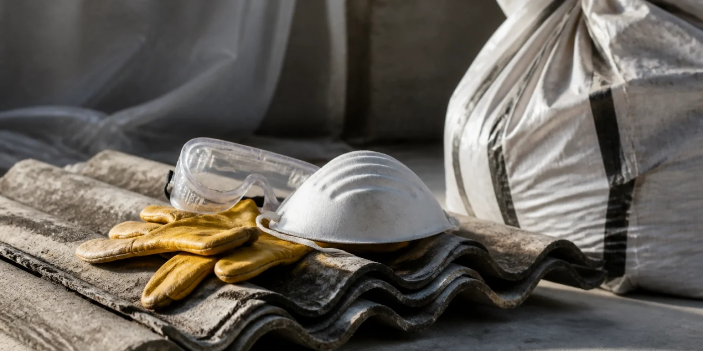 Professional header image for educational tutorial: Licensed Asbestos Removal in Newcastle: What 'Licensed' A...